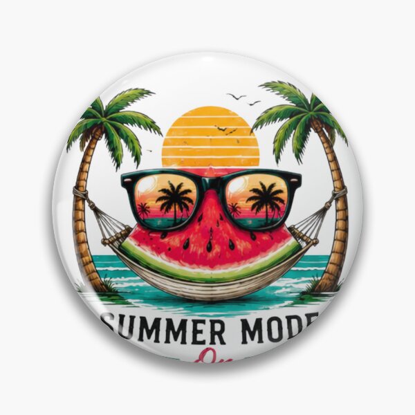 Item preview, Just Chill Summer Mode On Retro Beach Watermelon Graphic T-Shirt designed and sold by novaduman.