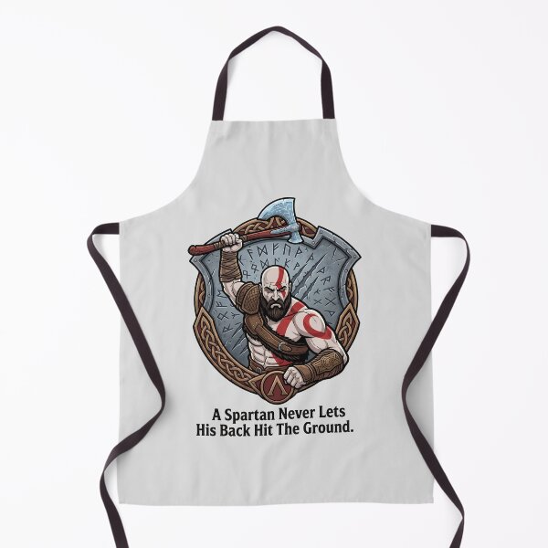 Item preview, Kratos - A Spartan Never Lets His Back Hit The Ground designed and sold by Enea Kelo.