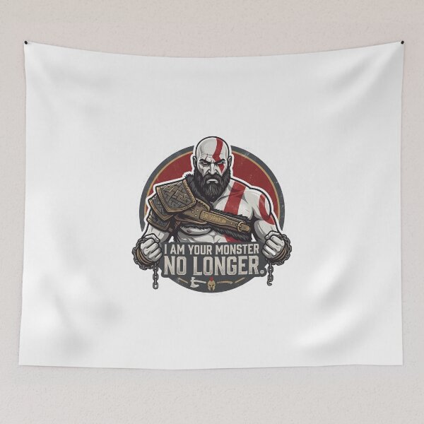 Item preview, Kratos - I Am Your Monster No Longer Spartan Warrior Badge designed and sold by Enea Kelo.
