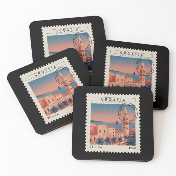Item preview, Split Croatia Dalmatian Coast Postage Stamp Travel Sticker designed and sold by stickercuffs.