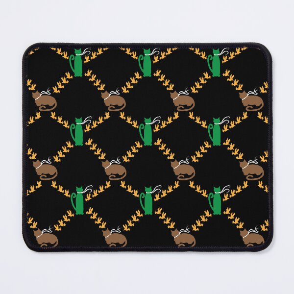 Item preview, Brown & Green Cozy Cats & Birds Diamonds on Black designed and sold by Digitalmyth's Designs.