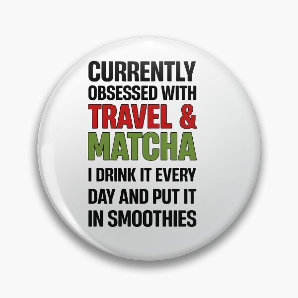 Item preview, Currently Obsessed With Travel & Matcha Sticker | Funny Matcha Travel Sticker | Laptop Water Bottle Decal designed and sold by Art90o.