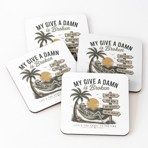 Item preview, My Give A Damn Is Broken Retirement Beach Vacation Quote designed and sold by BornBorn.