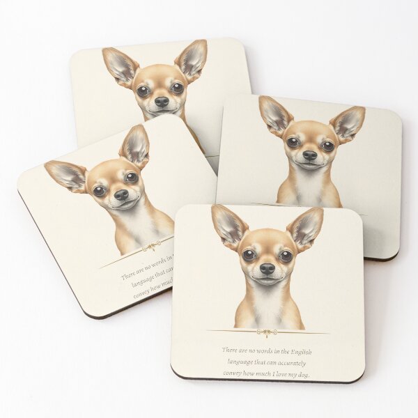 Item preview, "Chiweenie Dog Portrait Love Quote Print" designed and sold by WaggingTailsCo.
