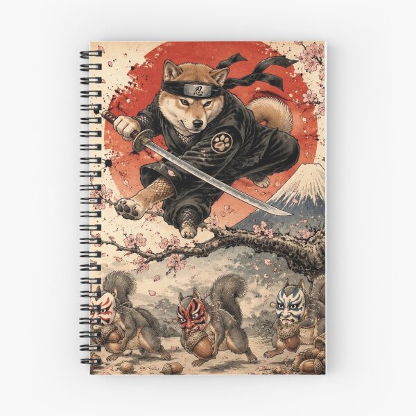 Item preview,  Shinobi Shiba Ninja Anime | Kabuki Squirrel Heist | Naruto Dog Ukiyo-e designed and sold by Natalia-Vlad.