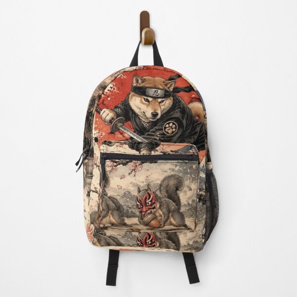 Item preview, Shinobi Shiba Ninja Anime | Kabuki Squirrel Heist | Naruto Dog Ukiyo-e designed and sold by Natalia-Vlad.