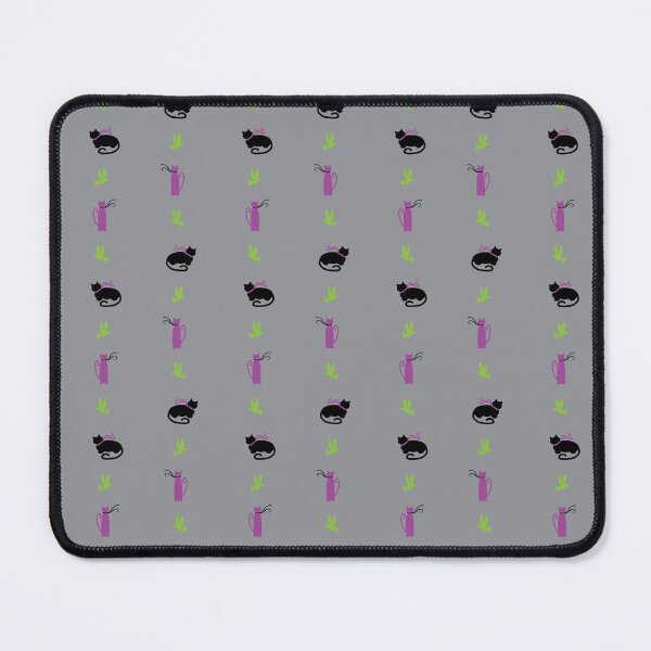 Item preview, Purple & Black Cozy Cats & Birds Stripes on Gray designed and sold by Digitalmyth's Designs.