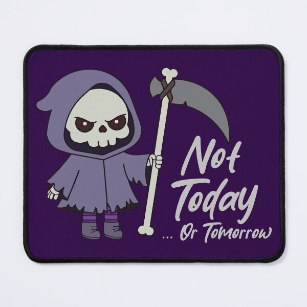 Item preview, Not Today... Or Tomorrow Angry Grim Reaper Purple Goth Cartoon  designed and sold by Hallowed Artistry.