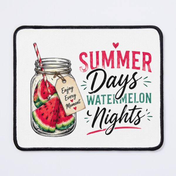 Item preview, Summer Days Watermelon Nights Retro Beach Vacation Graphic T-Shirt designed and sold by novaduman.