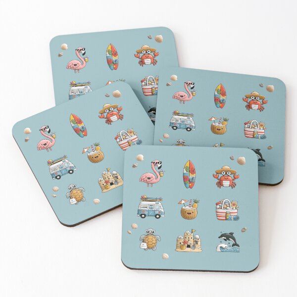 Item preview, Cute Summer Beach Sticker Pack designed and sold by MegaNovaArt.
