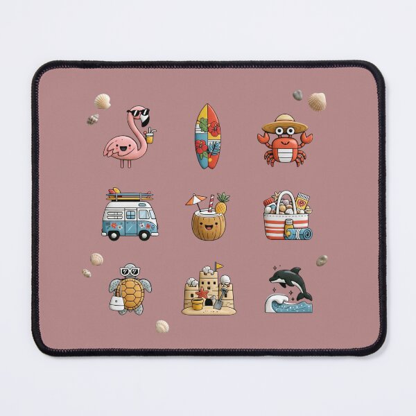 Item preview, Cute Summer Beach Sticker Pack designed and sold by MegaNovaArt.