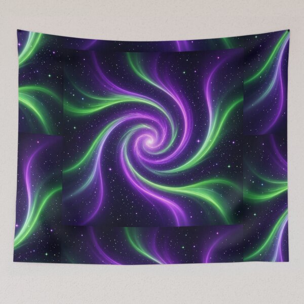 Item preview, Electric Aurora Galaxy Swirl, Bright Cosmic Vortex Art for Dreamy Night Sky Lovers designed and sold by OandSDesigns23.