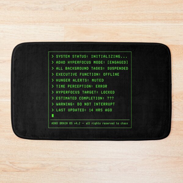 Item preview, Hyperfocus Mode Activated Typography ADHD Humor t-shirt designed and sold by MOSIDRIP™.