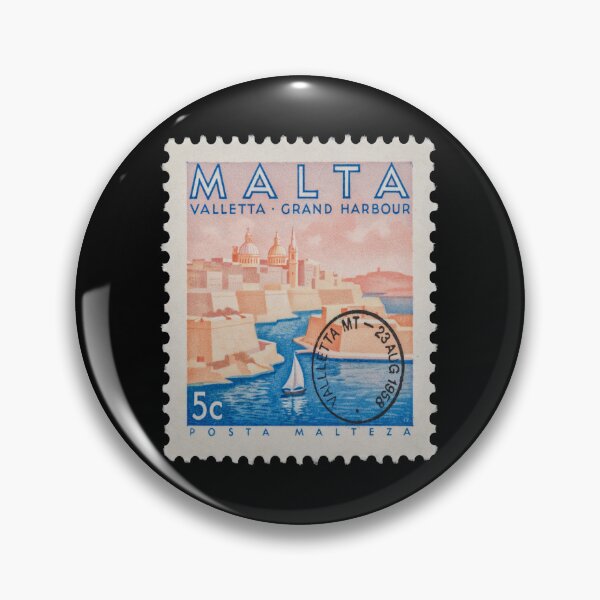 Item preview, Valletta Malta Grand Harbour Postage Stamp Travel Sticker designed and sold by stickercuffs.