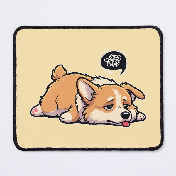 Item preview, Funny Confused Exhausted Welsh Corgi - Sleepy Dog Lover Gift Graphic designed and sold by Juka-Arts-CC.