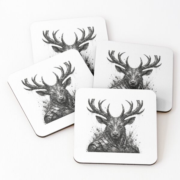 Item preview, Steel Stag – Industrial Metal Stag | Cyberpunk Mechanical Deer Art designed and sold by SteelCoat Studio.