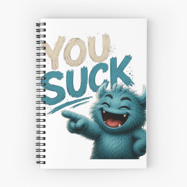 Item preview, You Suck Funny Cute Blue Monster | Sarcastic Rude Meme T-Shirt & Sticker designed and sold by Diesel outlaw .