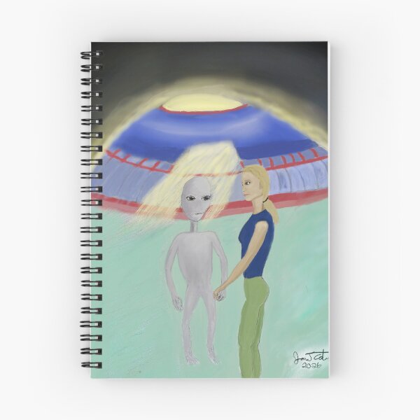 Item preview, UFO Alien Artwork designed and sold by Caterino Books and Art.