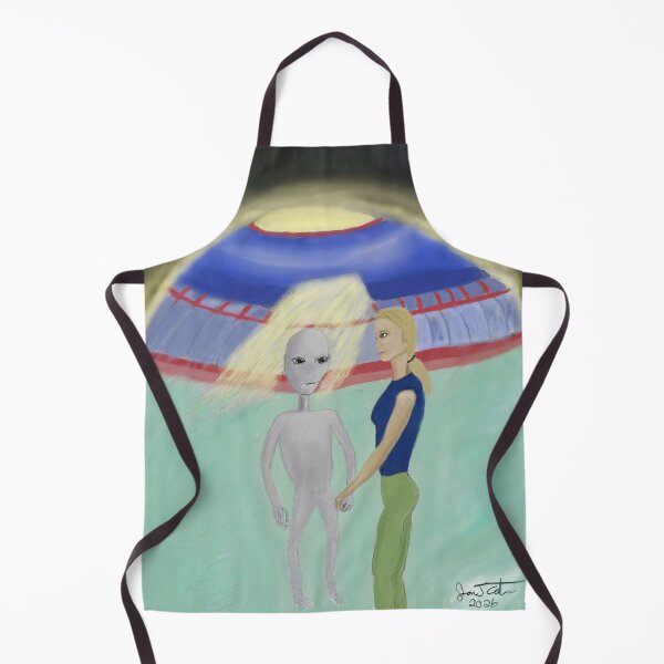 Artikelvorschau, UFO-Alien-Kunstwerk entworfen und verkauft von Caterino Books and Art.