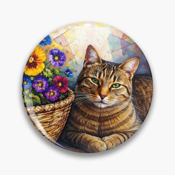Item preview, Cat Among Vibrant Flowers designed and sold by cuprum.