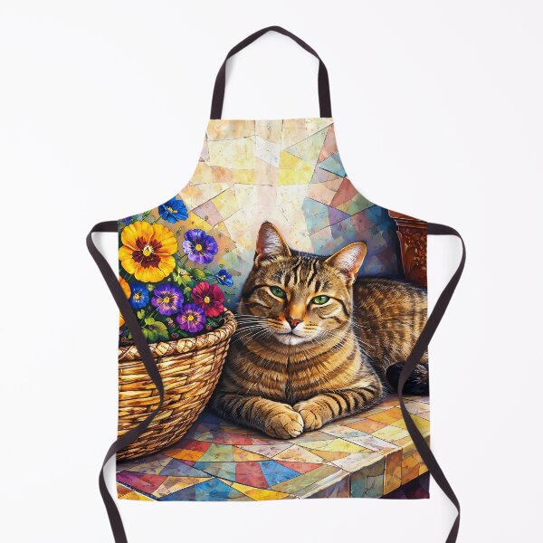 Item preview, Cat Among Vibrant Flowers designed and sold by cuprum.