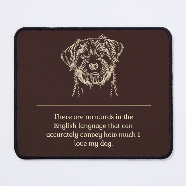 Item preview, "Terrier Mix Line Art Love Quote" designed and sold by WaggingTailsCo.