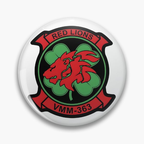 Item preview, VMM-363 "Red Lions" Marine Medium Tiltrotor Squadron Insignia designed and sold by CharlieDesings.
