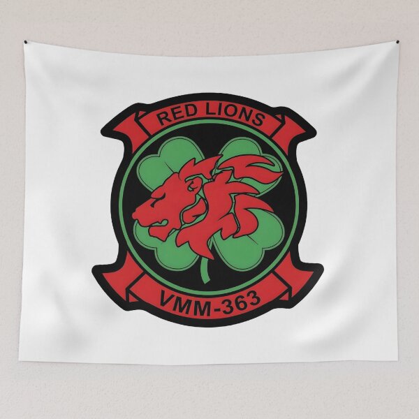 Item preview, VMM-363 "Red Lions" Marine Medium Tiltrotor Squadron Insignia designed and sold by CharlieDesings.
