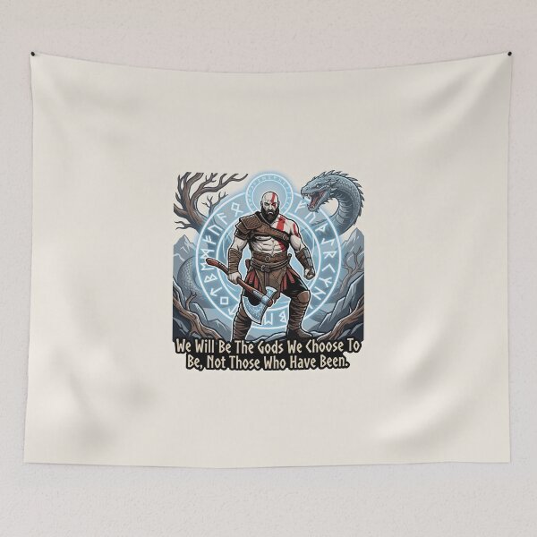 Item preview, Kratos - We Will Be The Gods We Choose To Be - Jormungandr World Serpent designed and sold by Enea Kelo.
