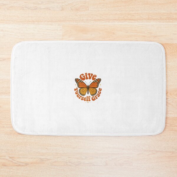 Item preview, Groovy Retro Give Yourself Grace Single Sticker - Cute Butterfly Mental Health Affirmation Decal designed and sold by SlapHappyArt.