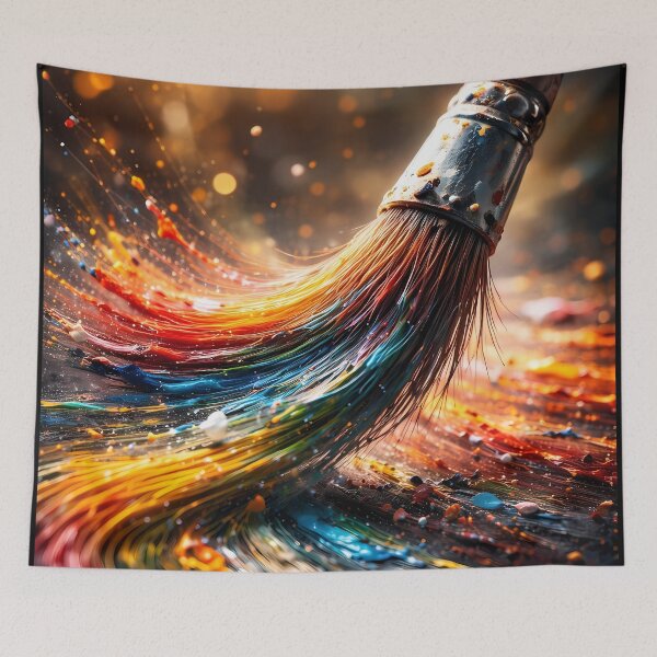 Item preview, Vibrant Paintbrush in Motion designed and sold by cuprum.