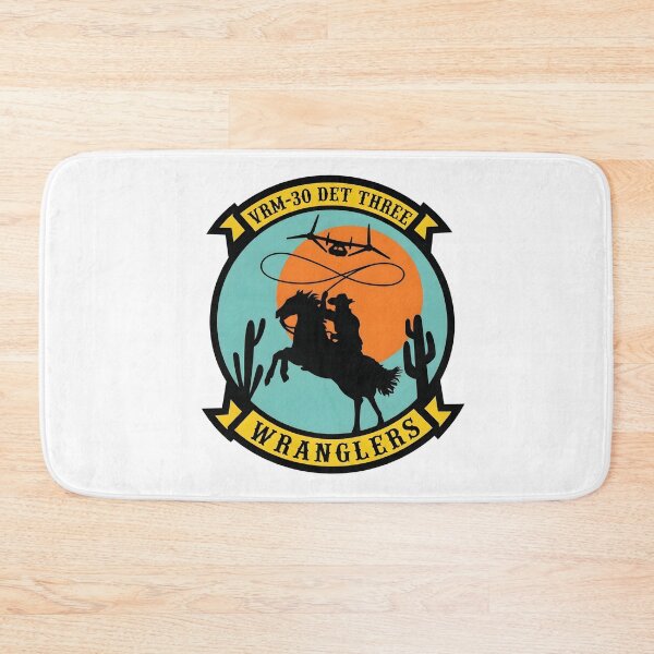Item preview, VRM-30 Det Three "Wranglers" Fleet Logistics Multi-Mission Squadron Insignia designed and sold by CharlieDesings.