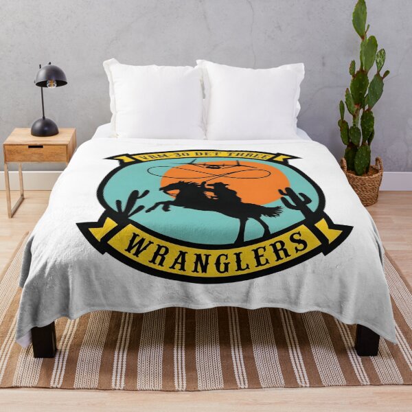 Item preview, VRM-30 Det Three "Wranglers" Fleet Logistics Multi-Mission Squadron Insignia designed and sold by CharlieDesings.