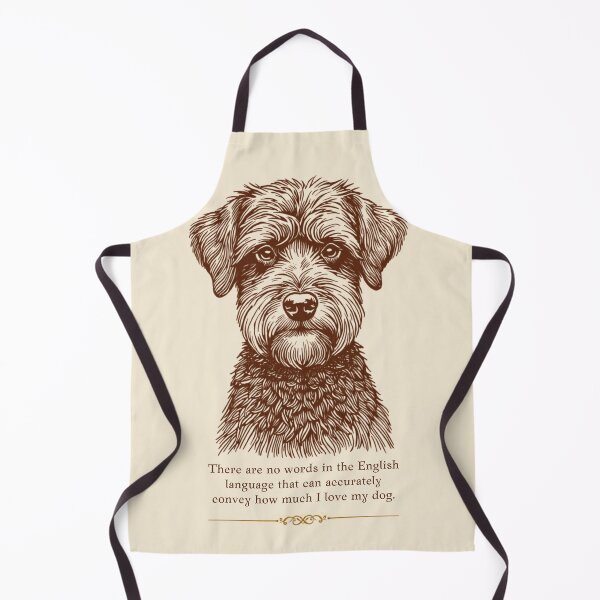 Item preview, "Vintage Etched Schnoodle Portrait Quote Print" designed and sold by WaggingTailsCo.