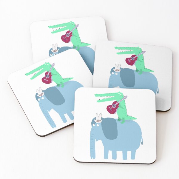 Item preview, Lindo elefante con un cocodrilo tocando la guitarra, de la artista Carla Daly designed and sold by Carla Daly.