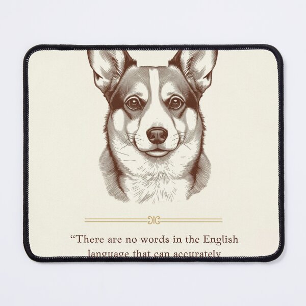Item preview, "Vintage Etched Corgi Mix Portrait Quote" designed and sold by WaggingTailsCo.