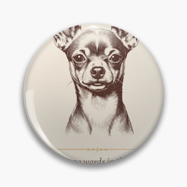 Item preview, "Vintage Etched Chiweenie Portrait Quote Print" designed and sold by WaggingTailsCo.