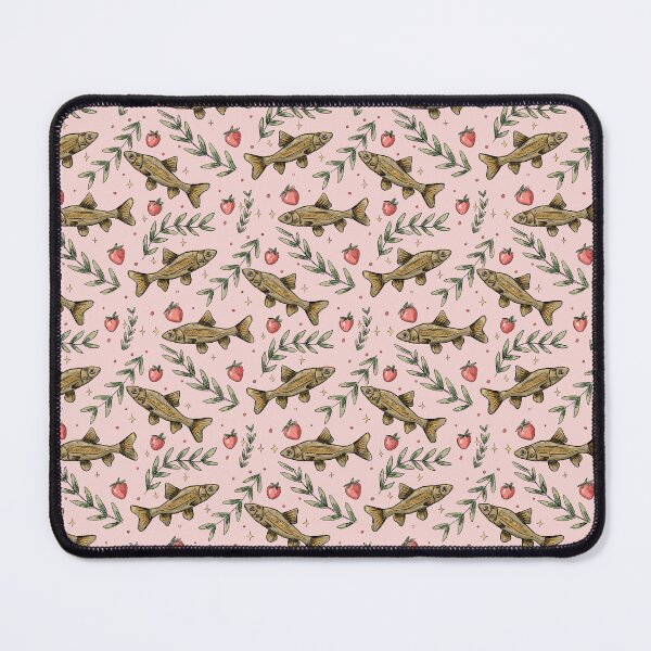 Item preview, Fish and Strawberries Pattern (Pink) designed and sold by chipkazoo.