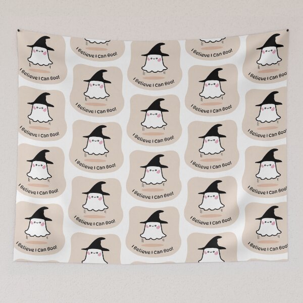 Item preview, I Believe I Can Boo Flying Ghost – Cute Kawaii Halloween designed and sold by JOCSTOCK.