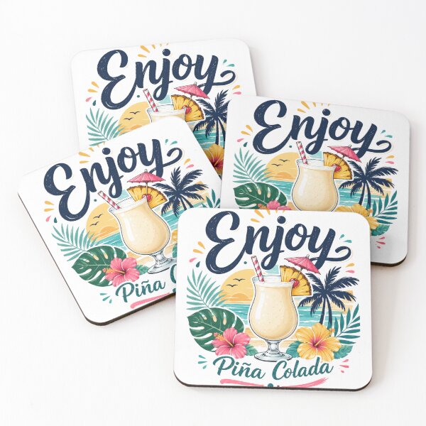 Item preview, Enjoy Piña Colada | Tropical Summer Vacation T-Shirt designed and sold by Artist heart studio.