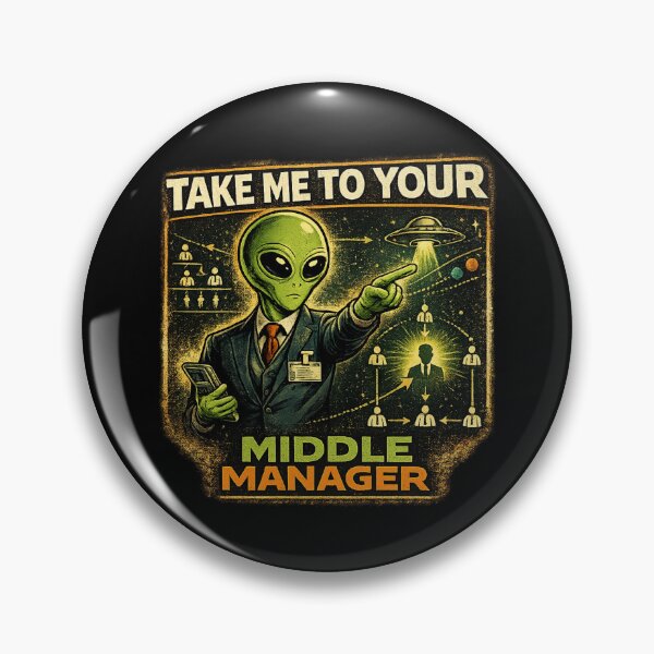 Item preview, Retro Alien Corporate Hierarchy Office Humor Design designed and sold by VivaStencil.
