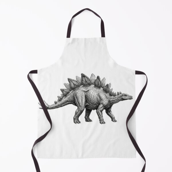 Artikelvorschau, Realistischer, detailreicher Stegosaurus in Schwarz-Weiß entworfen und verkauft von Minimalisticaly.