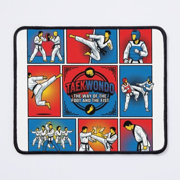 Item preview, Taekwondo Pop Art Grid – The Way of the Foot and Fist Martial Arts Design designed and sold by redsharkuk.