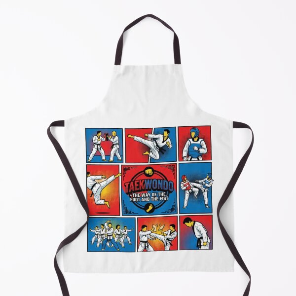 Item preview, Taekwondo Pop Art Grid – The Way of the Foot and Fist Martial Arts Design designed and sold by redsharkuk.