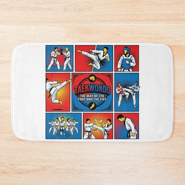 Item preview, Taekwondo Pop Art Grid – The Way of the Foot and Fist Martial Arts Design designed and sold by redsharkuk.