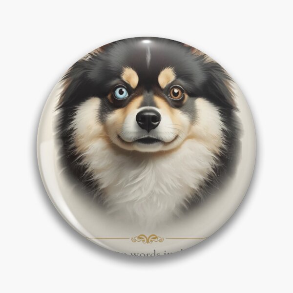 Item preview, "Pomsky Portrait Blue Eyes Love Quote" designed and sold by WaggingTailsCo.