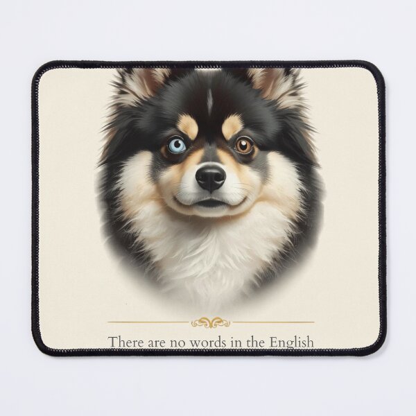 Item preview, "Pomsky Portrait Blue Eyes Love Quote" designed and sold by WaggingTailsCo.
