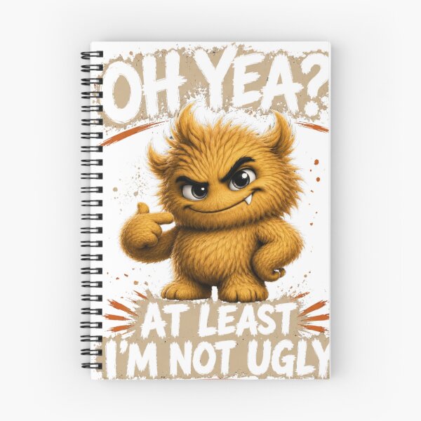 Item preview, Oh Yeah? At Least I'm Not Ugly Funny Fuzzy Monster T-Shirt | Cute Sarcastic Attitude Cartoon designed and sold by Diesel outlaw .
