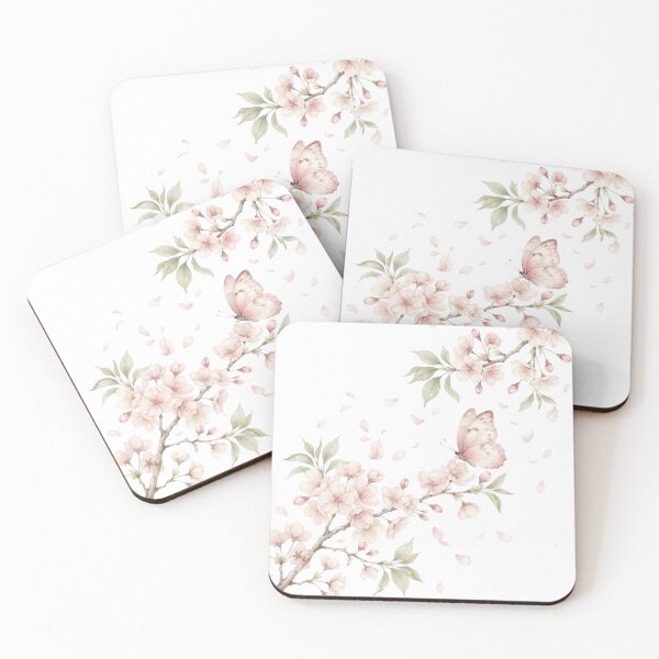 Item preview, Butterfly on Cherry Blossom Branch — Sakura Spring Art designed and sold by DreamelleStudio.