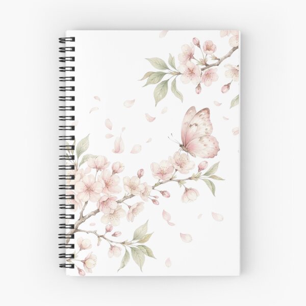 Item preview, Butterfly on Cherry Blossom Branch — Sakura Spring Art designed and sold by DreamelleStudio.